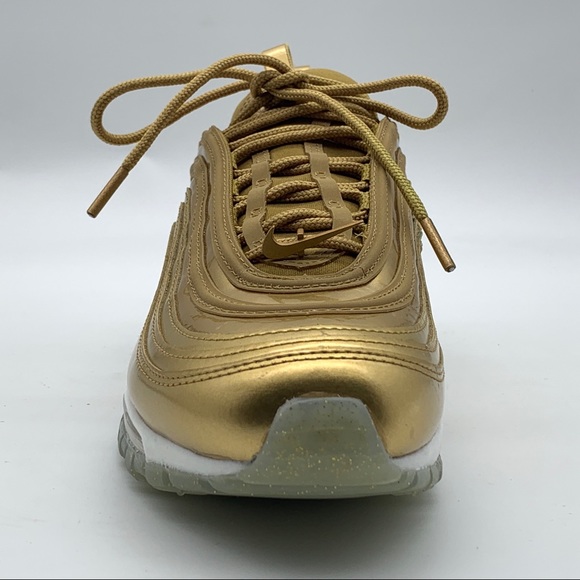 Nike Air Max 97 Metallic Gold Women's Running Sneakers - Picture 3 of 13